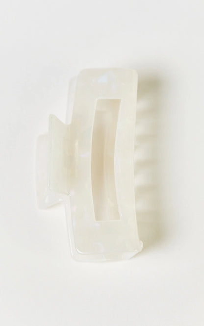 Wilda Hair Clip - Rectangle Claw Hair Clip in Cream