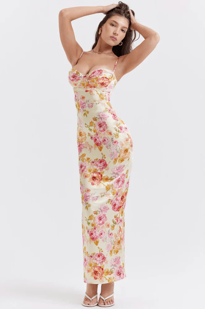 Effie - Enchanting Floral Maxi Dress with Elegant Cut