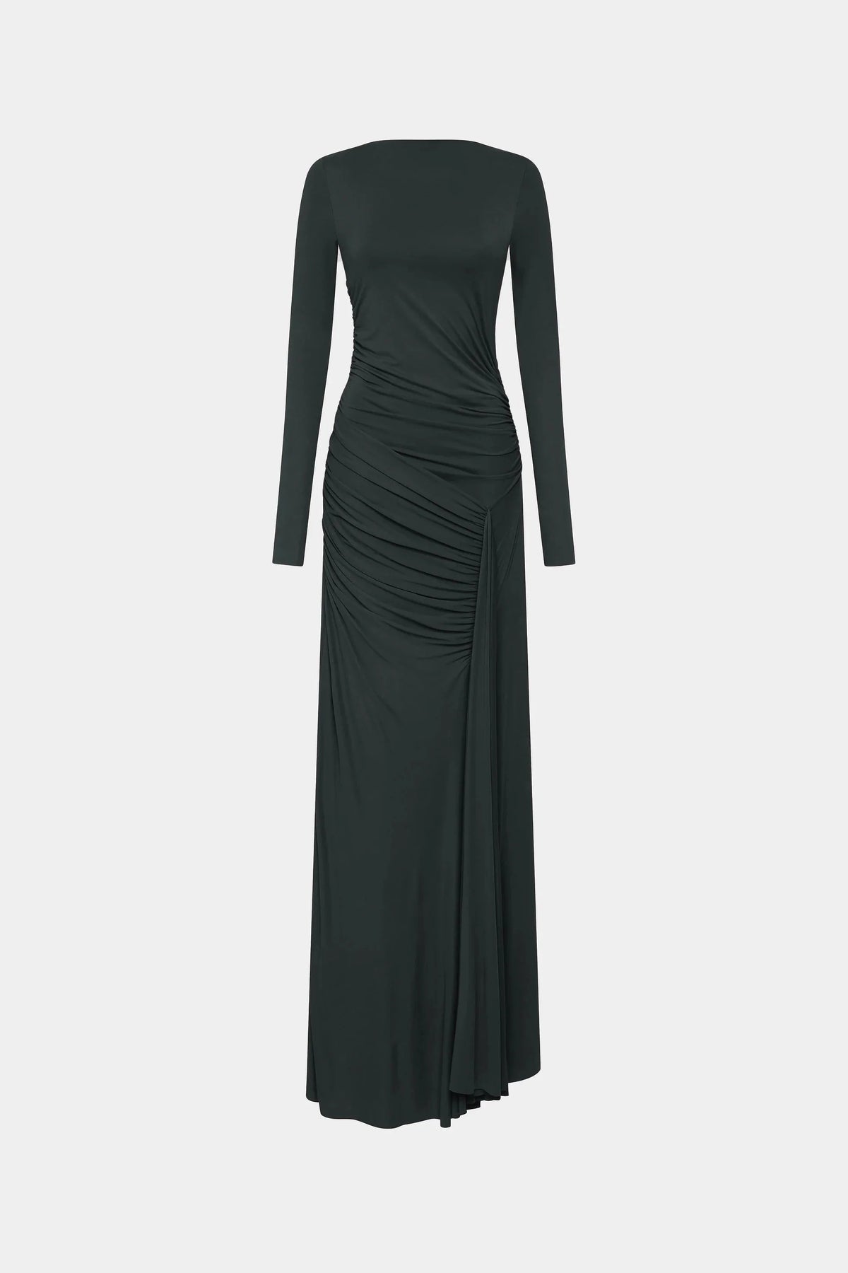 Misha Glacier Cupro Long Sleeve Maxi Dress - Black