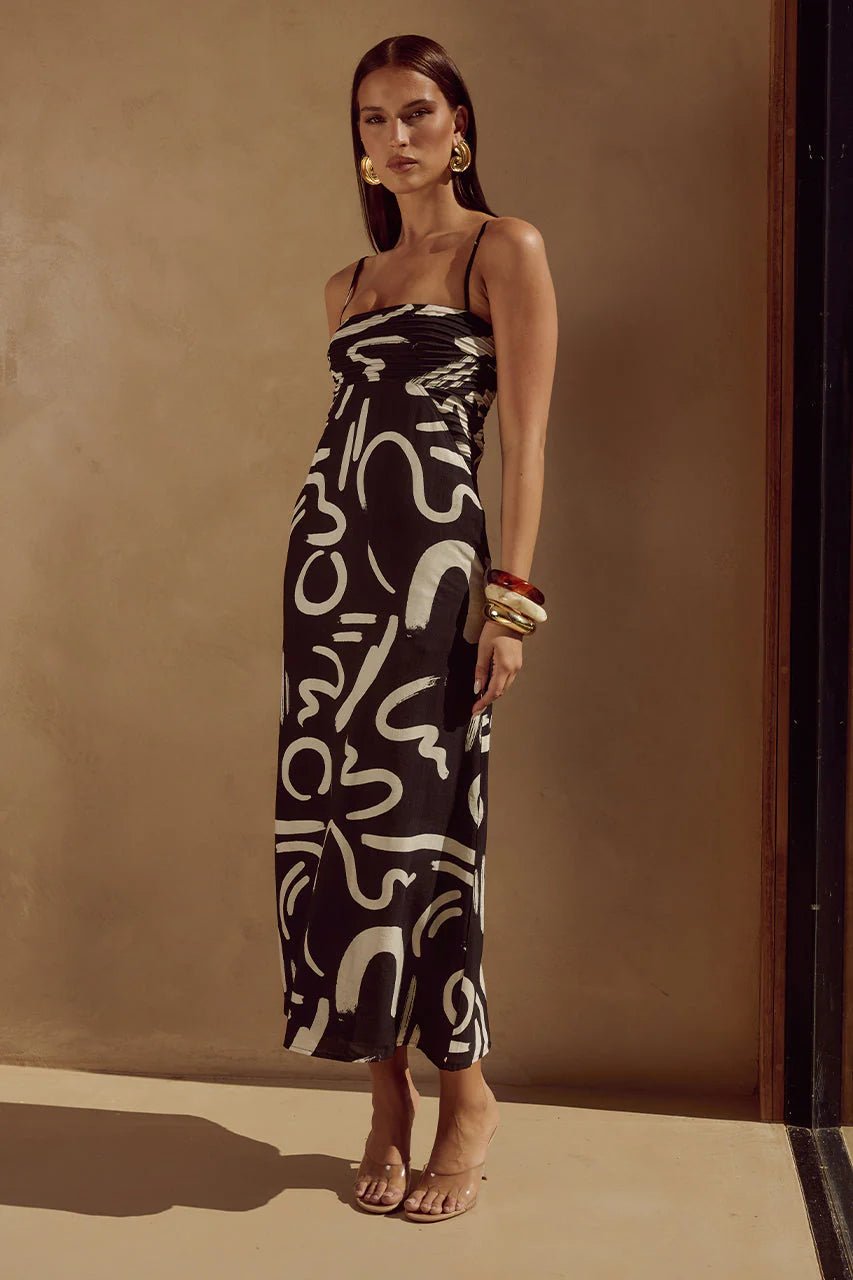Ineze Midi Dress - York Black