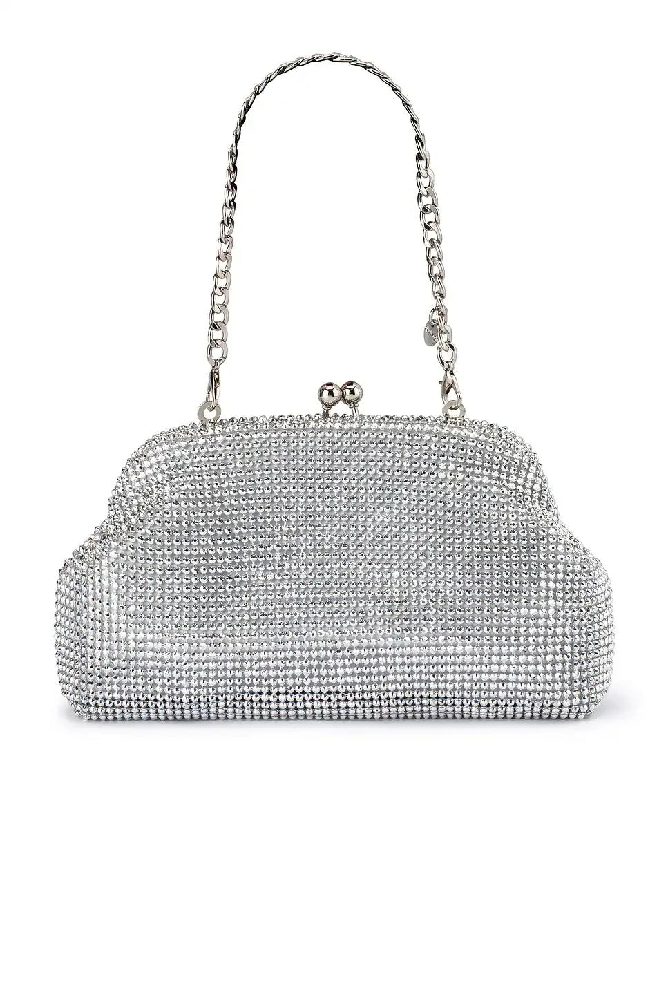 Ela Crystal Clutch - Silver
