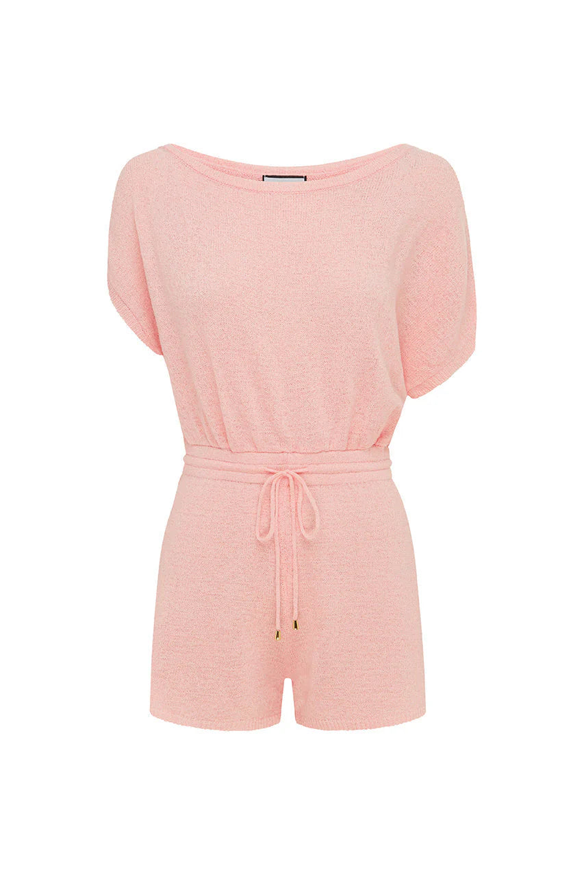 Miami Knit Romper - Baby Pink