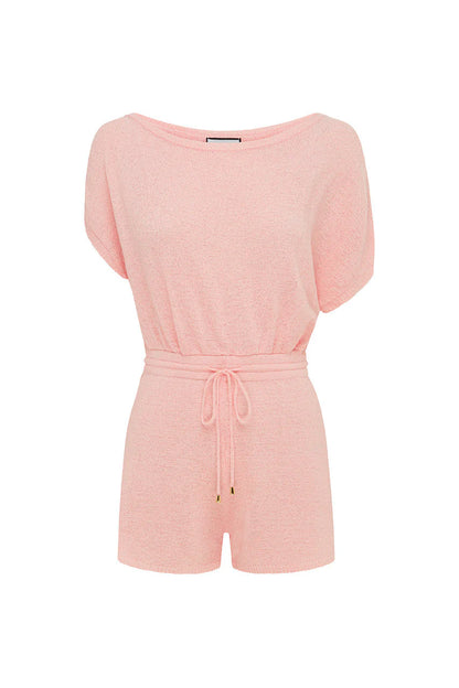 Miami Knit Romper - Baby Pink