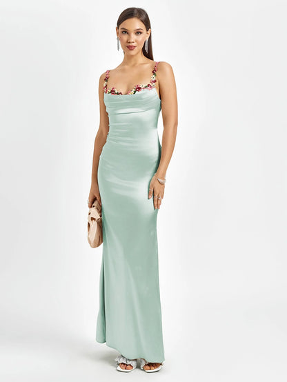 Livette - Satin Gown Maxi Dress
