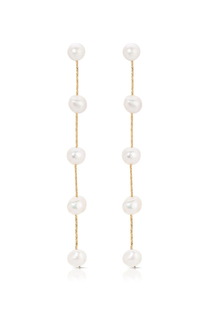 Dripping Pearl Drop Earrings