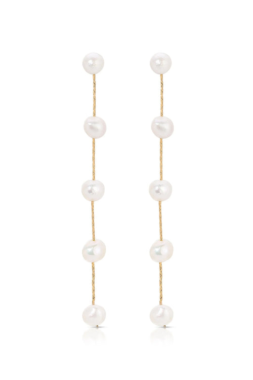 Dripping Pearl Drop Earrings