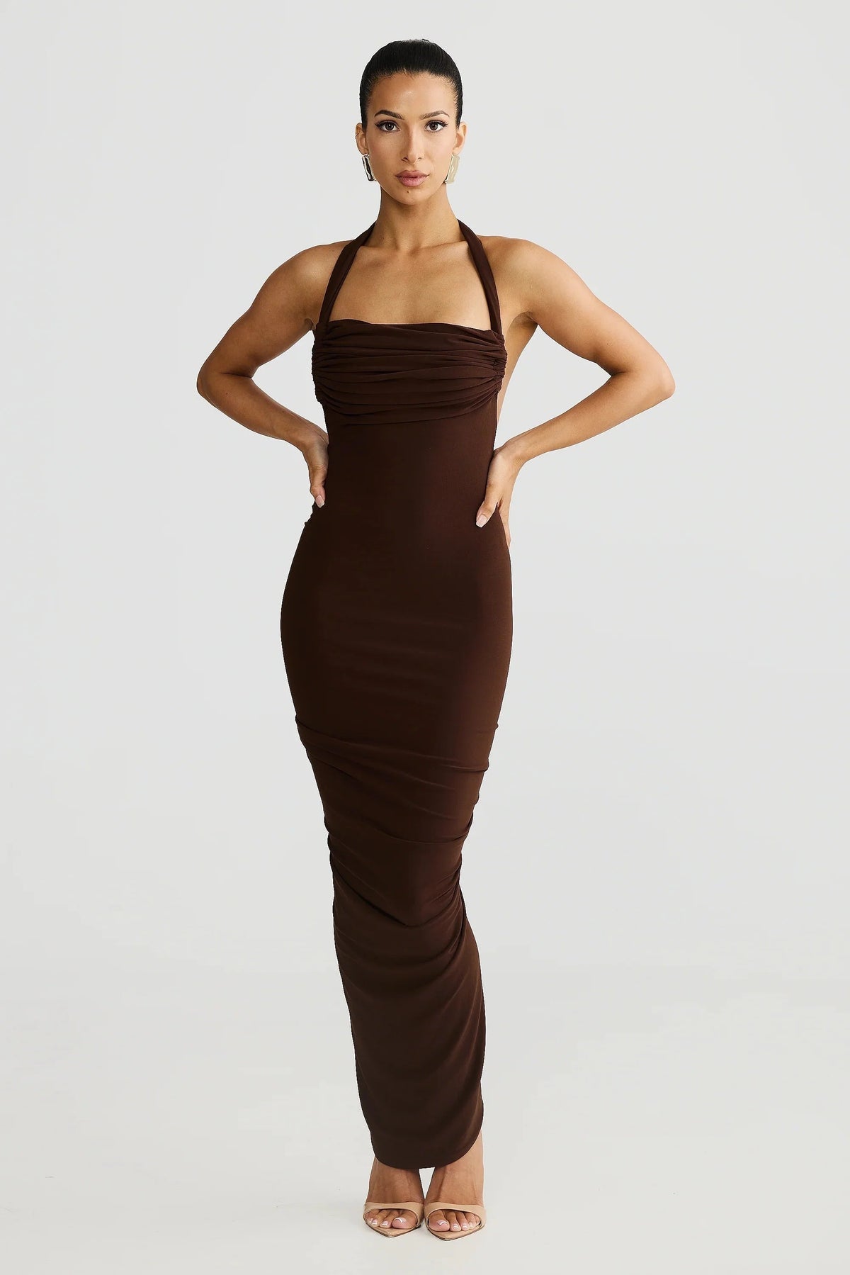 Chloe Dress - Espresso Brown