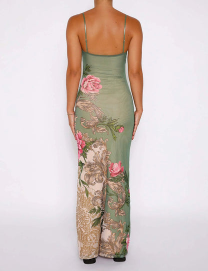 Livette - Floral Rose Maxi Dress