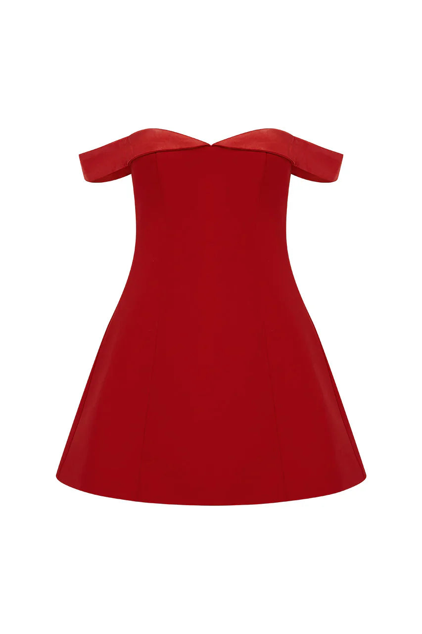 Ebony Mini Dress - Red