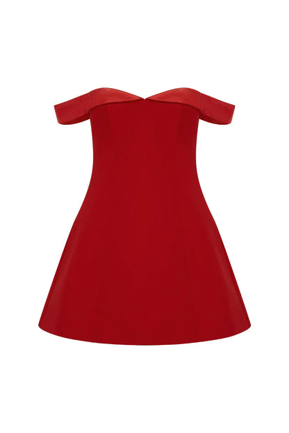 Ebony Mini Dress - Red