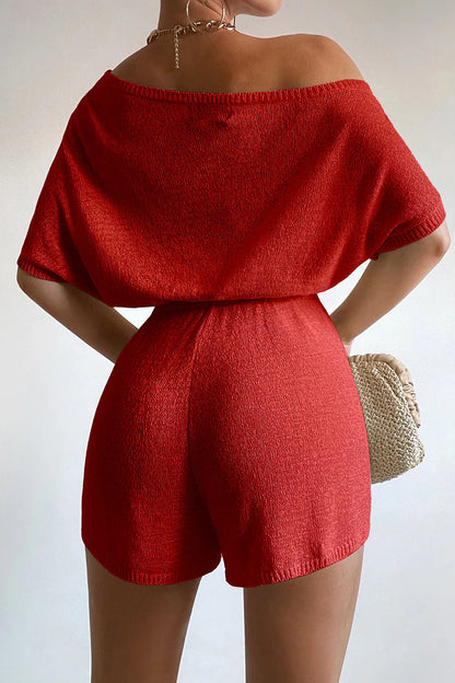 Miami Knit Romper - Red